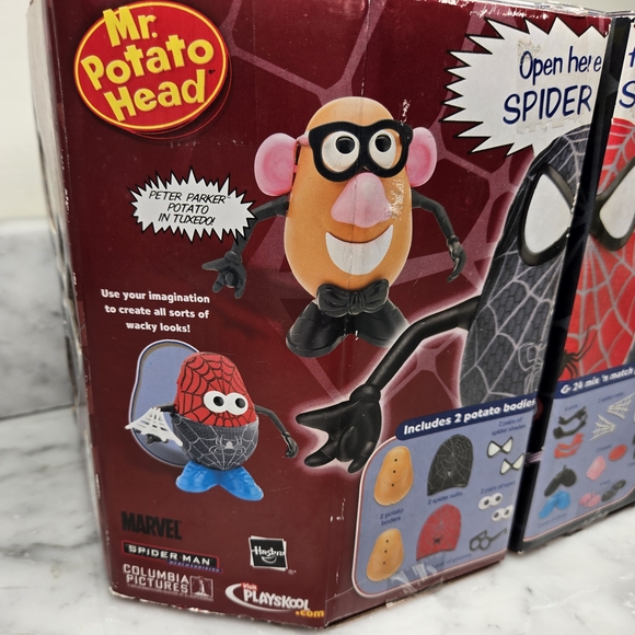 Mr Potato Head Spiderman Spider Spud Collector Set, SpiderMan 3 From 2006, NEW! - Picture 7 of 16